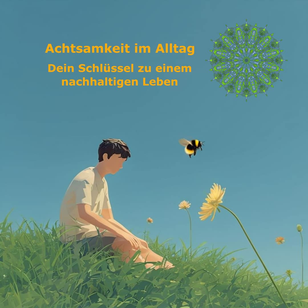 Stell dir einen Moment vor, in dem du ganz im Hier und Jetzt bist: Du sitzt auf einer sonnigen Wiese und beobachtest eine Hummel, wie sie sanft auf einer Blüte landet. Du spürst die Wärme, riechst die Blumen und hörst das Summen ihrer Flügel. In diesem Moment bist du nicht bei den Sorgen von morgen oder den Erinnerungen von gestern – du bist achtsam.