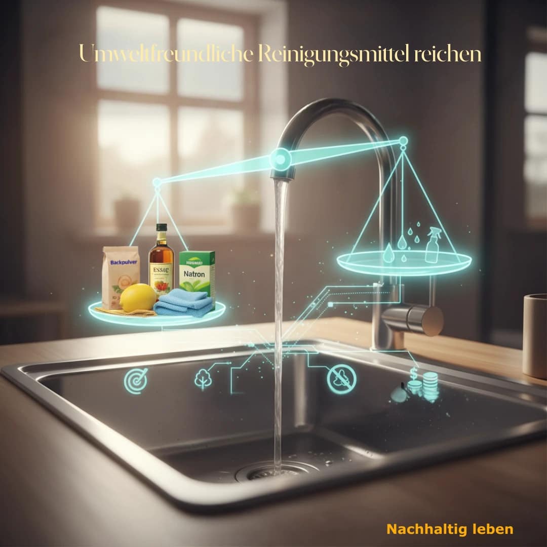 Das Bild symbolisiert, dass umweltfreundliche Reinigungsmittel für ein hygienisches Zuhause meistens reichen. Die chemische Keule ist nicht notwendig.