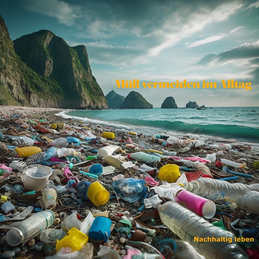 Das Bild symbolisiert, dass Müll eines der großen und ungelösten Probleme unserer Zivilisation ist. Insbesondere der Müll aus unseren Haushalten ist ein wesentlicher Treiber wachsender Müllberge und zunehmender Umweltverschmutzung. Müll vermeiden beginnt bereits vor der Haustür und ist die effizienteste Methode, um Ressourcen zu schonen und nachhaltig zu leben.