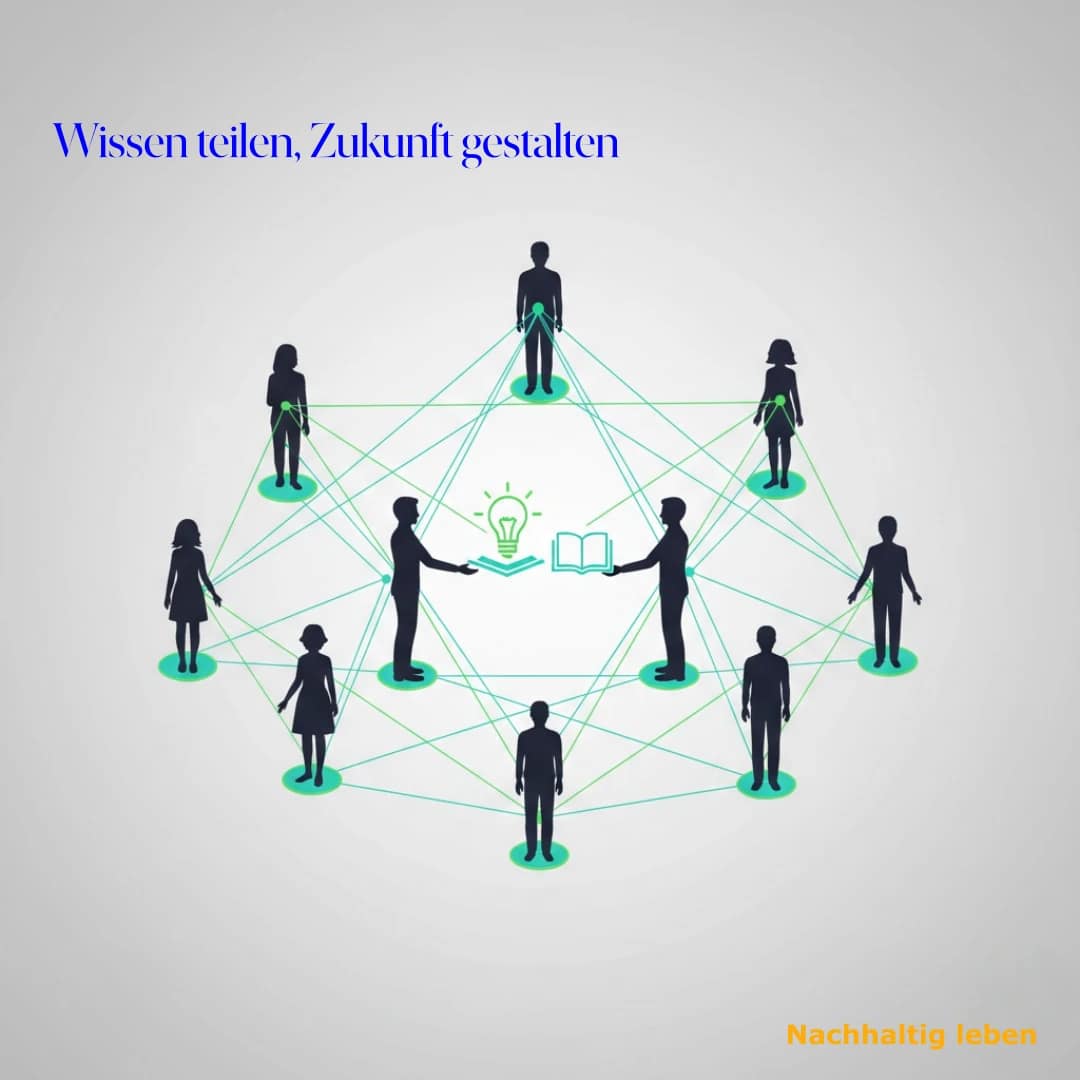 Das Bild symbolisiert, dass wir unser Wissen teilen müssen, um eine nachhaltige Zukunft gestalten zu können.