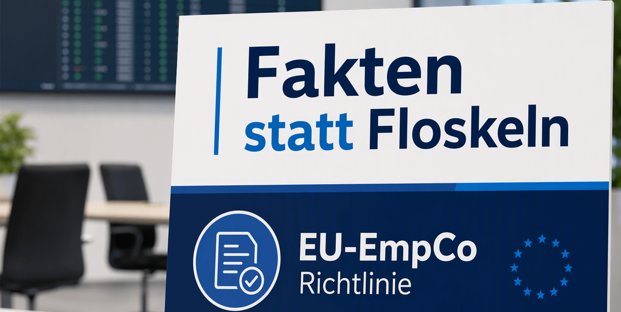 Symbolische Darstellung der EU-EmpCo-Richtlinie.