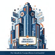 Das Bild symbolisiert die Erhöhung der Energieeffizienz eines Unternehmens durch ein Energieaudit nach DIN EN 16247-1. Das Bild symbolisiert die Erhöhung der Energieeffizienz eines Unternehmens durch ein Energieaudit nach DIN EN 16247-1.