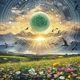 Das Bild illustriert den persönlichen Weg zur Nachhaltigkeit. Er führt über die eigenen Werte und Visionen in eine lebenswerte Zukunft.